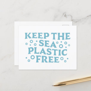 Verschmutzung durch Plastik ohne Zwischenhalt beha Postkarte
