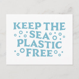 Verschmutzung durch Plastik ohne Zwischenhalt beha Postkarte