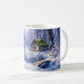 Verschneidertes, verzaubertes Waldhäuschen mit Brü Kaffeetasse (VorderseiteRechts)
