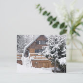 verschneite Landschaft Postkarte (Stehend Vorderseite)