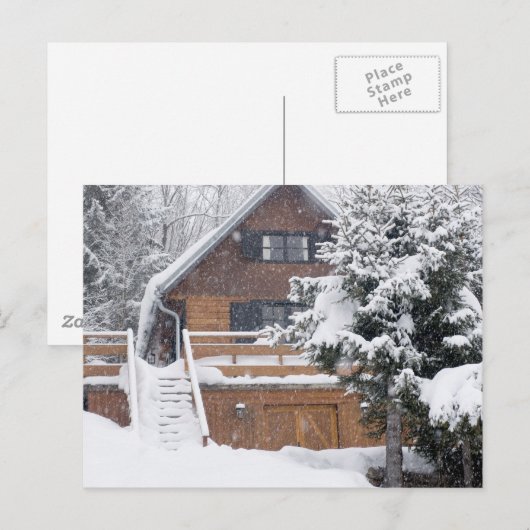 verschneite Landschaft Postkarte (Vorne/Hinten)