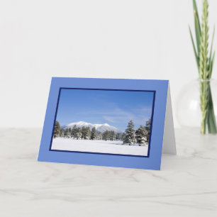 Verschneite San Francisco Peaks Foto individuell a Feiertagskarte