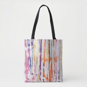 Verschnittliche Farbe auf weißer Grundfarbe, Kunst Tasche