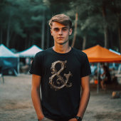 Verschnörkeltes Et-Zeichen-Design T-Shirt