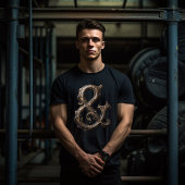 Verschnörkeltes Et-Zeichen-Design T-Shirt
