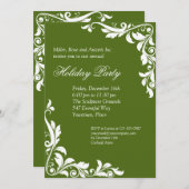 Verschönerte Emerald Corporate Holiday Party Einladung (Vorne/Hinten)