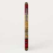 Verschönertes indischer Elefant-Rot und Gold Case-Mate iPhone Hülle (Hinten/Links)