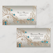 Verschönerung der Gold Blue Stones Business Card Visitenkarte (Vorne/Hinten)