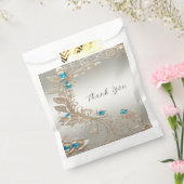 Verschönerung der Gold Blue Stones Gefallen Tasche Geschenktütchen (Versiegelt)