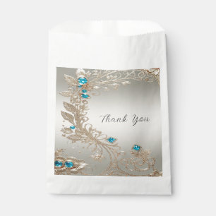 Verschönerung der Gold Blue Stones Gefallen Tasche Geschenktütchen