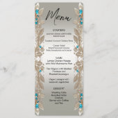 Verschönerung des Goldenen Blauen Stones Menü Menükarte (Vorderseite)