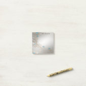 Verschönerung Gold Blue Stones Post it Notes Post-it Klebezettel (Auf Schreibtisch)