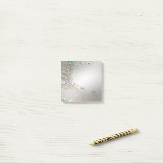 Verschönerung Gold Blue Stones Post it Notes Post-it Klebezettel (Auf Schreibtisch)