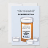 Verschreibung Flasche Apotheker Abschluss Invitati Einladung (Vorderseite)
