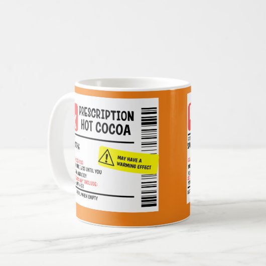 Verschreibung Kakao Personalisierte Custom Funny C Kaffeetasse (Vorderseite Links)