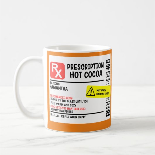 Verschreibung Kakao Personalisierte Custom Funny C Kaffeetasse (Links)