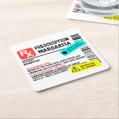 Verschreibung Margarita Funny Warning Label Rechteckiger Pappuntersetzer (angewinkelt)