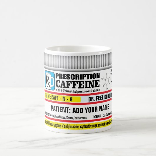 Verschreibung RX Koffein Kaffeetasse (Mittel)