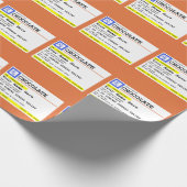 Verschreibung Schokolade Personalisiert Geschenkpapier (Ecke)