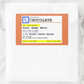 Verschreibung Schokolade Personalisiert Rechteckiger Aufkleber (Tasche)