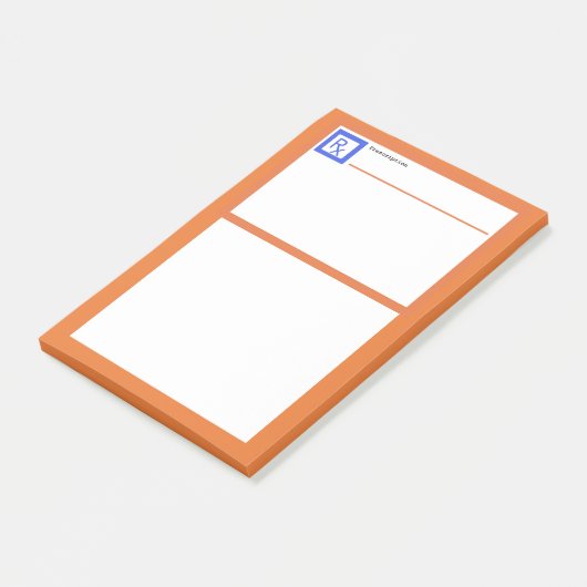 Verschreibung von Imitaten RX 4x6 Post-it Klebezettel (angewinkelt)