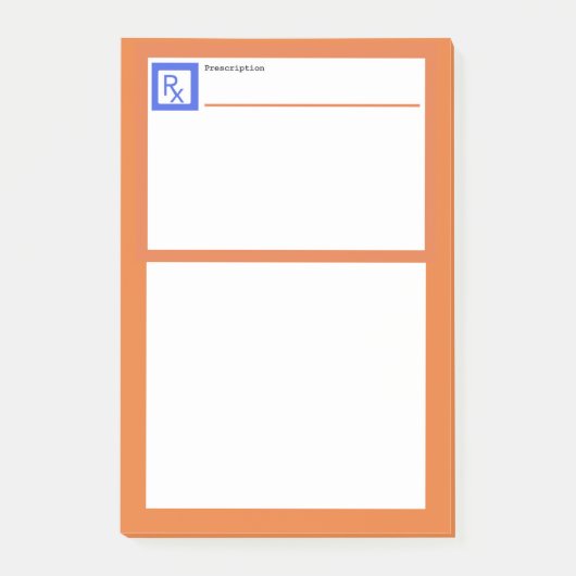 Verschreibung von Imitaten RX 4x6 Post-it Klebezettel (Vorderseite)