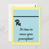 Verschreibungspflichtig Renewal Pharmacy Postkarte (Vorne/Hinten)