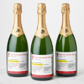 Verschreibungspflichtiges Champagnerlabel Schaumweinetikett (Flaschen)