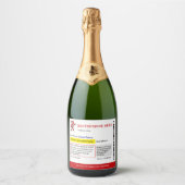 Verschreibungspflichtiges Champagnerlabel Schaumweinetikett (Vorderseite)