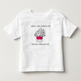 Verschrobe Kuchen-Mädchen kräuselten T-Shirt im