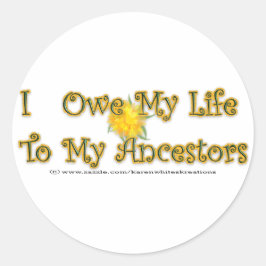 Verschulden mein Leben den Ankerhaftern Runder Aufkleber