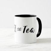 Verschütten Sie den Tee im Schwarzen Tasse (VorderseiteRechts)