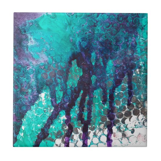 Verschüttete Blues Fliese (Vorderseite)