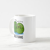 Verschüttete Bohnen Funny Veggie Bean Puff Kaffeetasse (Vorderseite Links)