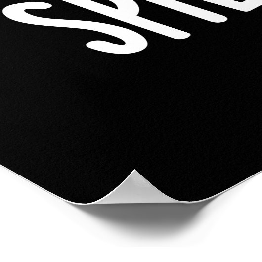 Verschüttete Bohnen Funny Veggie Bean Pun Dark BG Poster (Ecke)