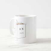 verschüttete Milch Kaffeetasse (Vorderseite Links)