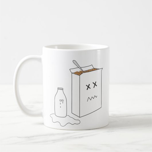 verschüttete Milch Kaffeetasse (Links)