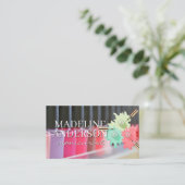 Verschüttete Nagel-Polnische Flaschen | Manikürin Visitenkarte (Stehend Vorderseite)