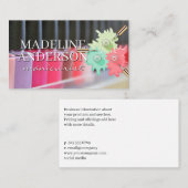 Verschüttete Nagel-Polnische Flaschen | Manikürin Visitenkarte (Vorne/Hinten)