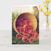 Verschüttete Pfirsiche Karte (Gelbe Blume)