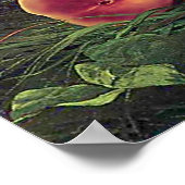 Verschüttete Pfirsiche Poster (Ecke)