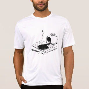 Verschütteter Kaffee auf Bericht Lustiger Bürounfa T-Shirt
