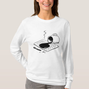 Verschütteter Kaffee auf Bericht Lustiger Bürounfa T-Shirt