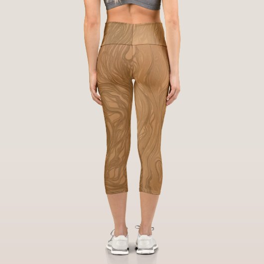 verschütteter Kaffee Capri Leggings (Rückseite)