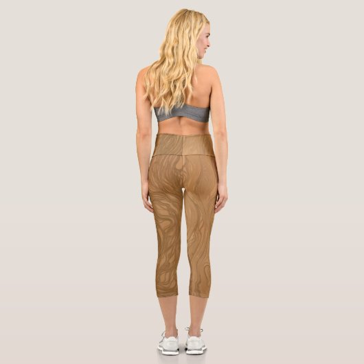 verschütteter Kaffee Capri Leggings (Rückseite)