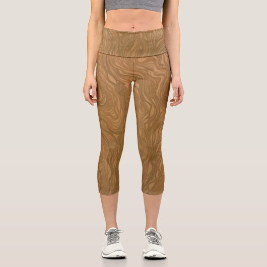 verschütteter Kaffee Capri Leggings (Vorderseite)