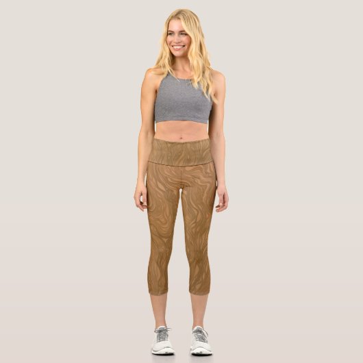 verschütteter Kaffee Capri Leggings (Vorderseite)