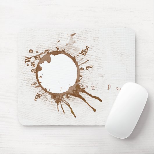 Verschütteter Kaffee Mousepad (Mit Mouse)
