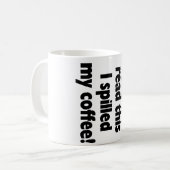Verschütteter Kaffee! OMG! Kaffeetasse (Vorderseite Links)