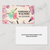 Verschütteter Nagel | Maniküre Treuekarte (Vorne/Hinten)